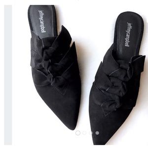 Jeffrey Campbell Suede Bow Flat/ Mule Sz 7